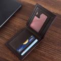 PU Leather Men's Short Wallet Soft Thin Large Capacity Male Leather Purse ID Card Holder Money Clip Men Coin Pocket Shopping. 