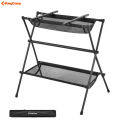 KingCamp Portable Camping Grill Folding Grill Barbecue Linghtweight Aluminum Frame with Mesh Shelf Storage Rack for Camp Kitchen Outdoor. 