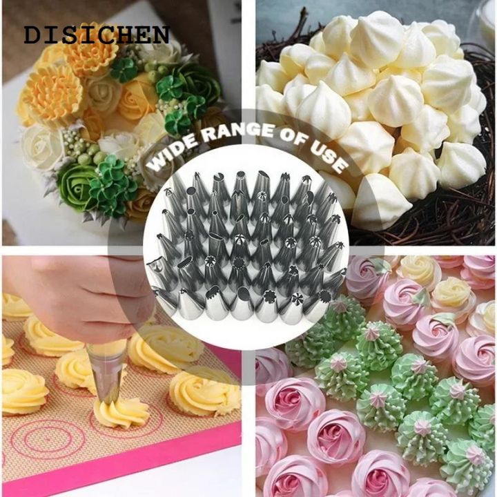 DISICHEN 2025 Multifunctional Cake Decoration Baking Tool Pastry Cream Cake Decorating Stainless Steel Set Reusable Silicone Bag Bakery Tool