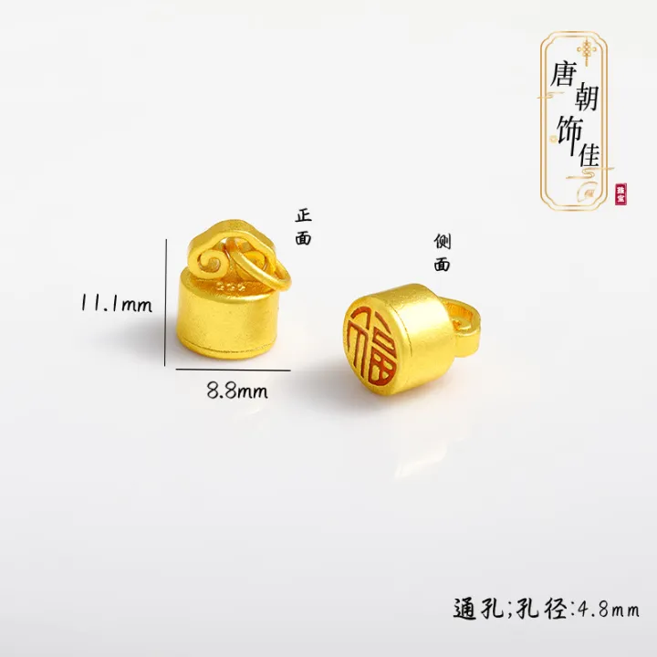 Vietnamese%20sand%20gold%20gourd%20DIY%20accessories%20ancient%20method%20burning%20blue%20auspicious%20cloud%20blessing%20belt%20pendant%20bracelet%20string%20accessories%20-%20Image%209