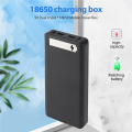 5V Dual USB 8X18650 Power Bank Case with Digital Display Screen Mobile Phone Charger 18650 Battery Holder-Black. 