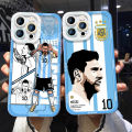 Jizetin for Vivo Y76 5G Back Cover Crystal Transparent Messi Star Soft Full Camera Cover Protection Phone Cases. 