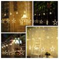 Decorative Stars Curtain String Light With 8 Flashing Mode - Led Lights For Decorations | Different Modes |. 