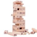 Jenga Wooden Blocks 54 Pieces with 1Dice Kids & Adults Fun Board Games. 