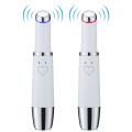 2025 Mini Eye Massager Pen LED Photon Therapy Anti Dark Circle Anti Wrinkle Pen Heating EMS Facial Massage Roller Eyes Care. 