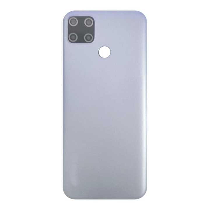 Novaphopat For Realme C12 Battery Cover Back Rear Door Housing Case Back Cover With Camera Lens and Side Key Button
