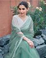 Saree For Women. Shimmering Net Blue Saree With Moti Work. Saree With Unstitched Blouse. 