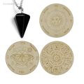 Sirendeshao Wooden Pendulum Board with Moon Star Divination Energy Carven Bargain price Plate Healing Meditation Board Ornaments Metaphysical Altar. 