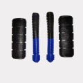 Universal Fancy PVC Rubber Lever & Handle Grip Cover (Black & Blue) for Bike & Scoty (4pcs set). 