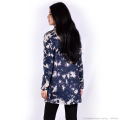 Creative Touch Fashion Navy blue mix Patterned Cotton Tie-Dye Outer For Women WJK4377. 