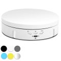 Motorized Rotating Display Stand, 360 Degree Photography Turntable with 6 PVC Backgrounds,Battery/USB Power Supply White. 