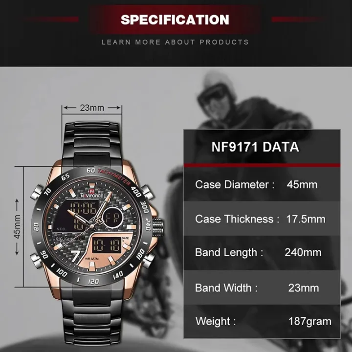 NAVIFORCE%20%20Nf9171%20Double%20Time%20Digital%20Analog%20Stainless%20Steel%20Waterproof%20Military%20Watch%20-%20Image%207