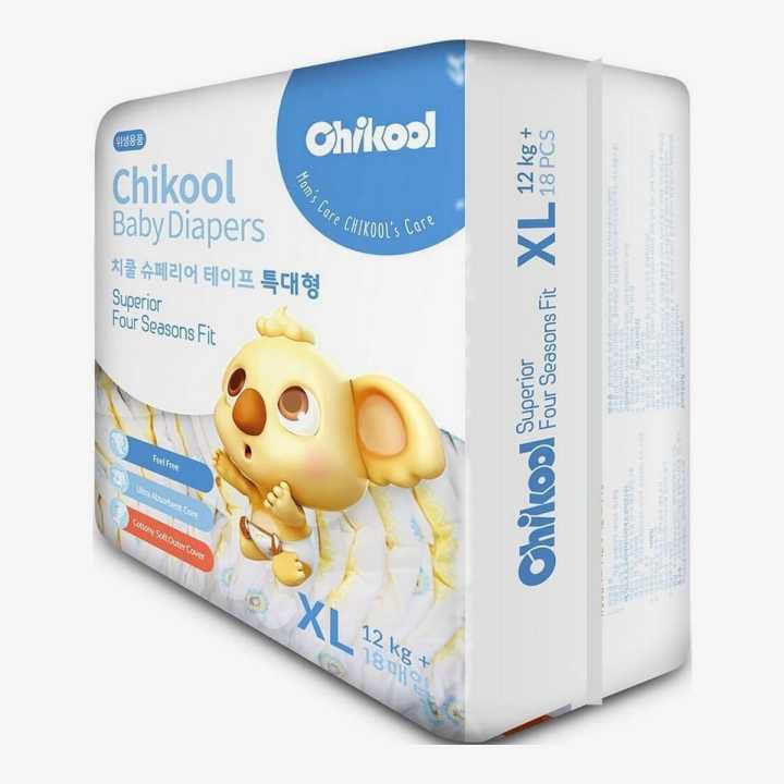 Chikool Superior Tape Diaper XL 18 Pieces Single Pack- Korea
