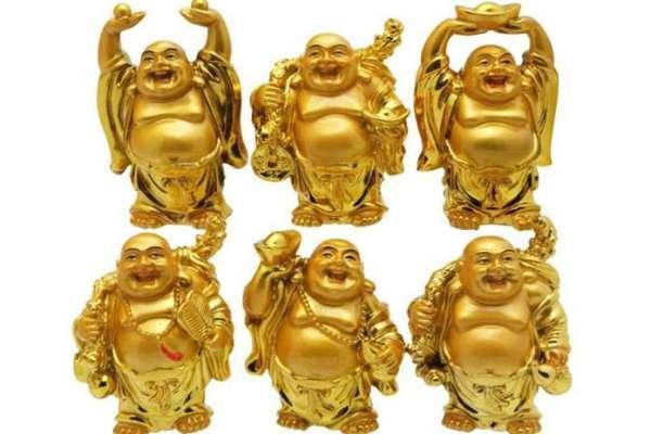 Laughing%20Buddha%206%20Pcs%20Set%20Vastu%20Feng%20Shui%20Golden%20Set%20-%20Image%202
