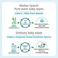 Mother Sparsh 99% Pure Water (Unscented) Baby Wipes (72 Unscented Baby Wipes) - Super Thick Fabric. 
