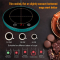 Thermostat Cup Digital Display Heating Insulation Coffee Coaster Ceramic Heating Pad Heating Cup Base Easy to Use (EU Plug). 