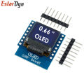 0.66 inch OLED LED LCD Dispaly Shield Compatible for WEMOS D1 MINI ESP32 64X48 0.66 inch Display 0.66 oled module IIC I2C. 