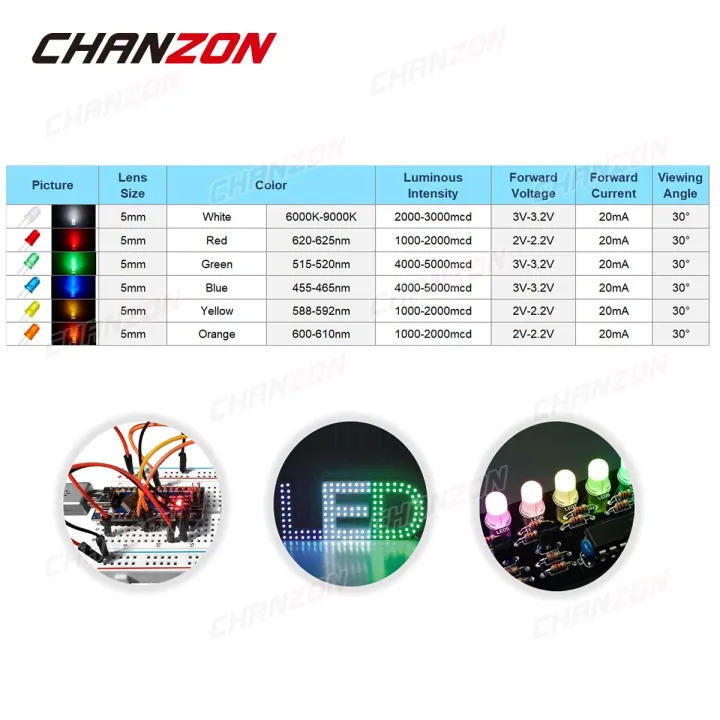 Diffused%205mm%20Led%20Diode%20Kit%20White%20Red%20Green%20Blue%20Yellow%20Orange%202V%203V%20Bulb%20Light%20Emitting%20Assortment%20Set%20Diy%20Arduino%20Circuit%20-%20Image%202