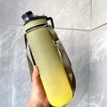 1000ml Drink Bottle Large Capacity Leakproof Broken Resistant with Scale Gradient Color Drinking Portable Handle Fitness Sports. 