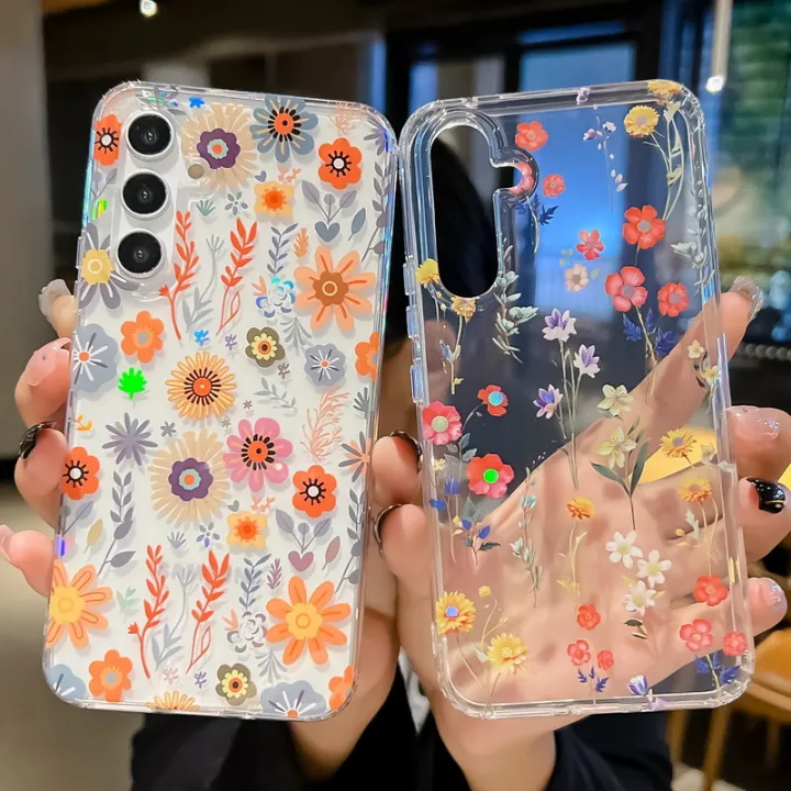 For%20Samsung%20S23%20S24%20Ultra%20S21%20S22%20Plus%20A54%20A53%20A52%20Fall%20Protection%20Phone%20Shell%20Shockproof%20Floral%20Pattern%20Clear%20Phone%20Case%20Cover%20-%20Image%206