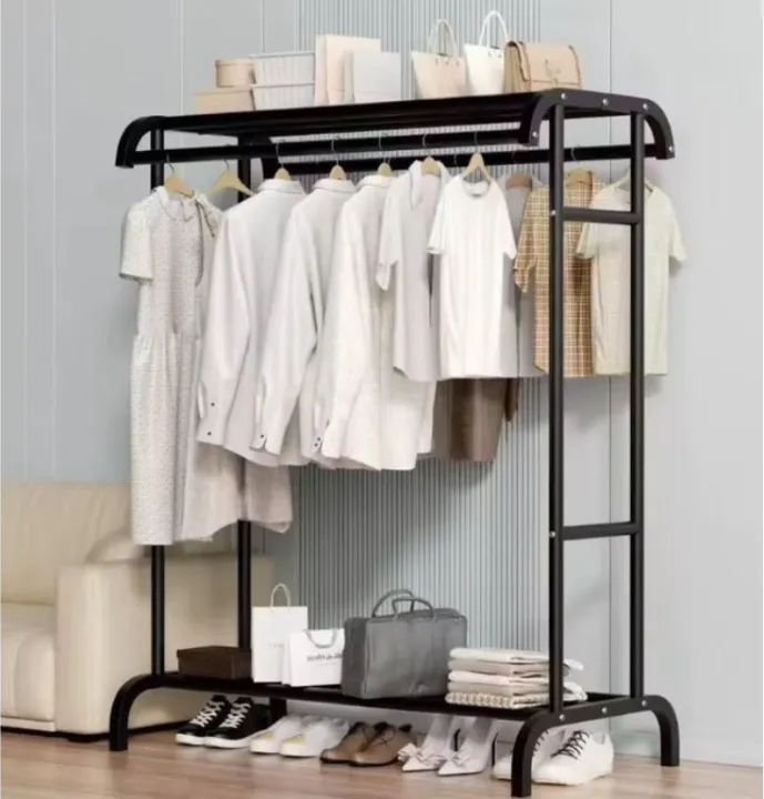Coat%20Rack%20And%20Clothes%20Hanger%20Stand%20With%20Side%20Hooks%20And%20Bottom%20Shelves%20(Requires%20Self%20Assembly)%20-%20Clothes%20Hangers%20%20Cloth%20Stand,%20Cloth%20Rack%20-%20Image%202