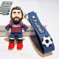 Messi FC Barcelona  Jersey 3D Rubber Keychain. 