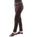 Dark Brown Velvet Pants for Women Comfortable Casual Wide Leg Trousers Full Length. 