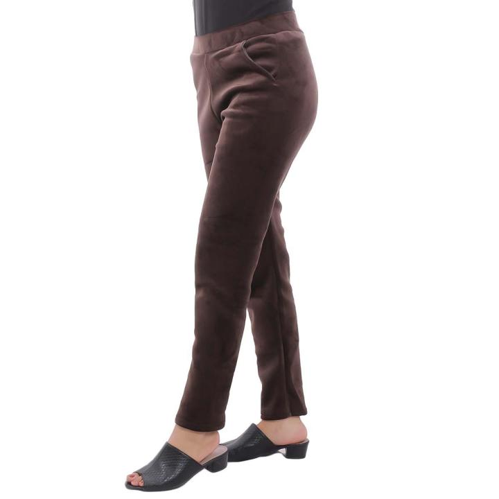 Dark%20Brown%20Velvet%20Pants%20for%20Women%20Comfortable%20Casual%20Wide%20Leg%20Trousers%20Full%20Length%20-%20Image%204