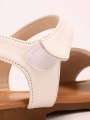 1 Pair Of Childrens able Cute Neutral Rainbow Colored Comfortable Flat Sandals, Suitable For Summer Baby Girls To Go On Vacation, Beach, Family Gatherings, And Wear. 