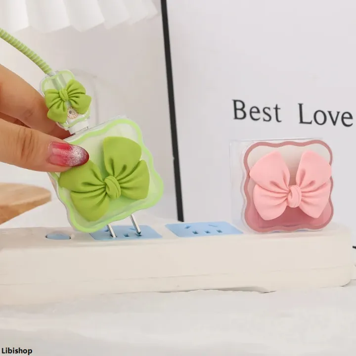 LibishopSpecial%203D%20Cute%20Bow%20Charger%20Cable%20Protector%20Case%20for%20Apple%20Charger%2018W/20W%20Soft%20TPU%20Case%20Cover%20Power%20Adapter%20Data%20Cable%20Winder%20Sleeve%20-%20Image%205