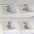 Lovely 3D Flocked Otter Pendant Keychain Cute Cartoon Backpack Charm Fashion Animal Keyring Bag Hanging Decoration Accessories 7DD. 