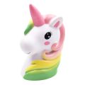 Jumbo Colorful Unicorn Head Squishy Soft Slow Rising Scented Squishy Kids Grownups Stress Relief Squeeze Toys Toy 13*11*7.5 CM. 