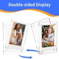 5pcs Gift Acrylic Fridge Magnetic Photo Frame Transparent Double Sided Card Display Frame Reusable Wide Use Refrigerator Magnet Picture Frame for Instant Photo. 