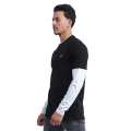 Black And White Color Premium Cotton Round Neck Full Sleeves T-shirt For Men. 