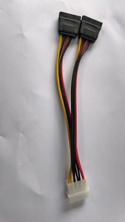IDE ( 4 PIN) FEMALE TO 2 SATA ( 15 PIN) MALE CONVERTOR LENGTH 20 CM ...
