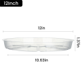 6 Pack Clear Plant Saucer 12 Inch Plastic Plant Saucers Thicker Plant Tray Flower Pot for Indoor Outdoor Garden Easy Install. 