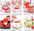 6 Pieces Hard Boiled Egg Maker Silicone Egg Poachers. 