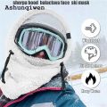 Ashunqiwen Thermal Sherpa Fleece Hood Ski Mask Winter Balaclava for Cold Weather Clearance Windproof Adjustable Warm Hood Cover Hats Scarf. 