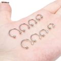 Wenefang 1PCS 16G Surgical Steel Nose Septum Horseshoe Hoop Earring Eyebrow Tragus Lip Piercing Ring Balls Spikes 6-12mm. 