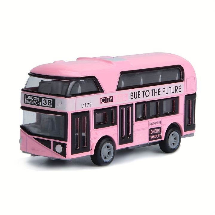 Bizzy City Bus Sightseeing Double Decker Bus Model Pull Back ...