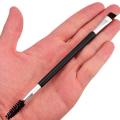 Double Ended Angled Eyebrow Brush, Spoolie Brush - Black - Pack of 2 pcs. 