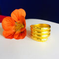 Gold Plated Panchadhatu Beruwa Authi Combo Pack Of 3 Rings. 