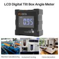 4 x 90 Degrees(0-360 Degrees)Digital Electronic Magnetic Angle Gauge Backlight Digital Level Box Protractor Bevel Gauge. 