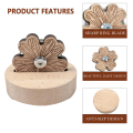 1Set Tabletop Yarn Cutter with Thread Cutting Tools with Anti-Slip Stand Wood. 