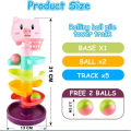 Small Ball Drop Roll Swirling Learning Tower Go Ball Ramp Stack Developmental Educational Toy Set For Kids. 