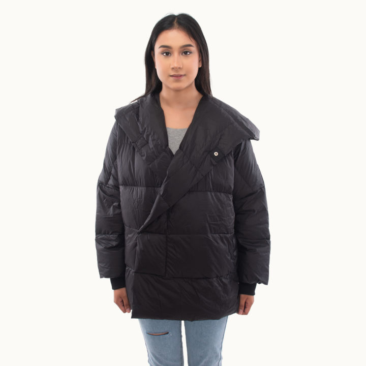 Ampersand Spiez hoodie long sleeve relaxed Down Jacket For Women