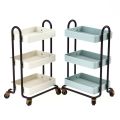 Cute Display Bookshelf 1:6 Dollhouse Cart Scene Model With Wheels Kitchen Shelf Dolls Accessories. 