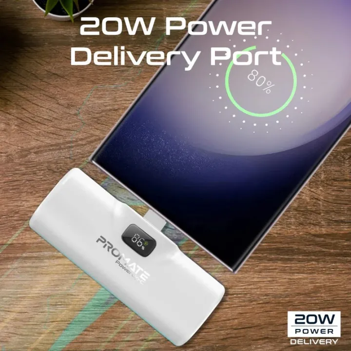 Promate%20POWERUP-C,%20Power%20Bank%20with%20Built-In%20USB-C%20Connector,%20Premium%205000mAh%20Mini%20Capsule%20Fast%20Charging,%2020W%20USB-C%20Power%20Delivery,%20LED%20Display%20and%20Foldable%20Kickstand%20-%20Image%206