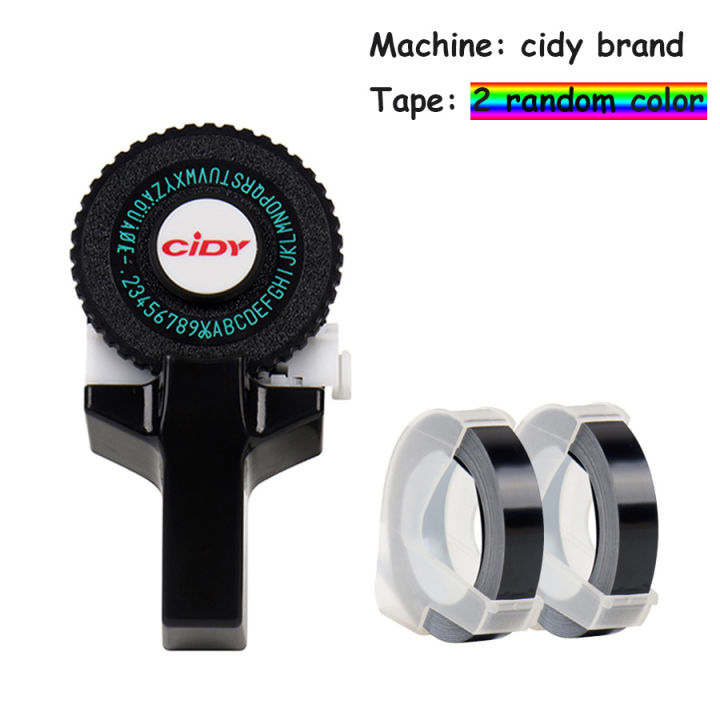 【New Arrivals】Long lasting 3D embossing label maker manual sticker label printer mini DIY plastic pvc tape typewriter for CIDY MOTEX DYMO