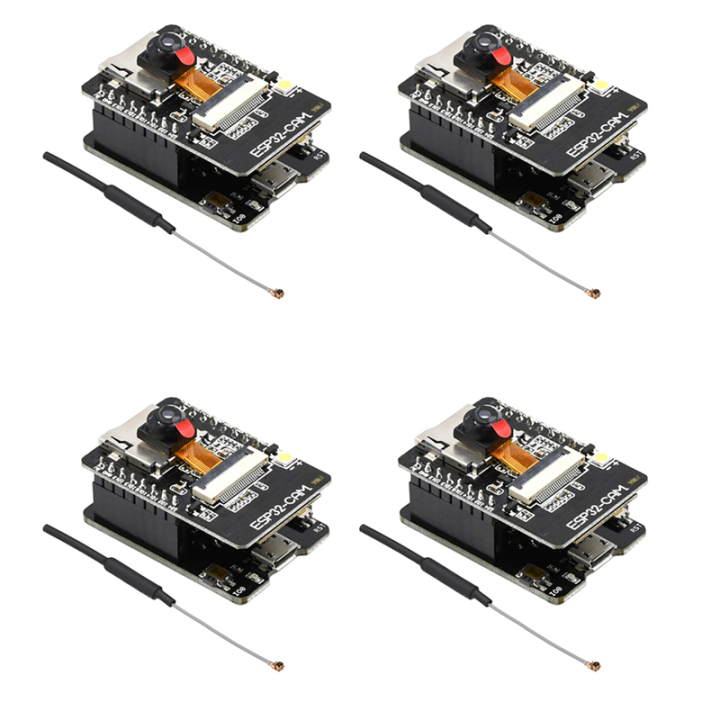 4X WiFi Bluetooth Board ESP32-CAM-MB Micro-USB to Serial Port CH340G with OV2640 Camera Module Mode ,with 2.4G Antenna